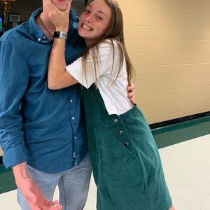 corduroy overall dress